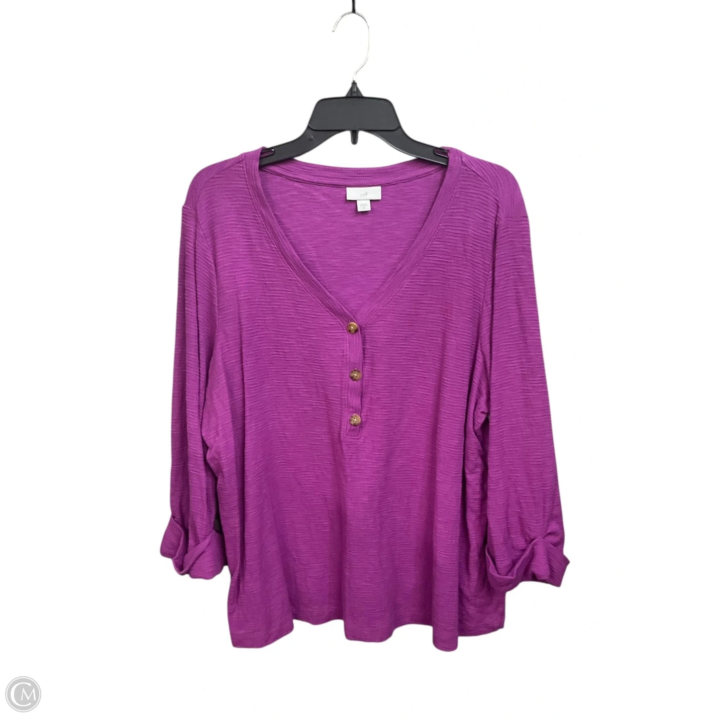 Top Long Sleeve By J. Jill In Purple, Size: Xl