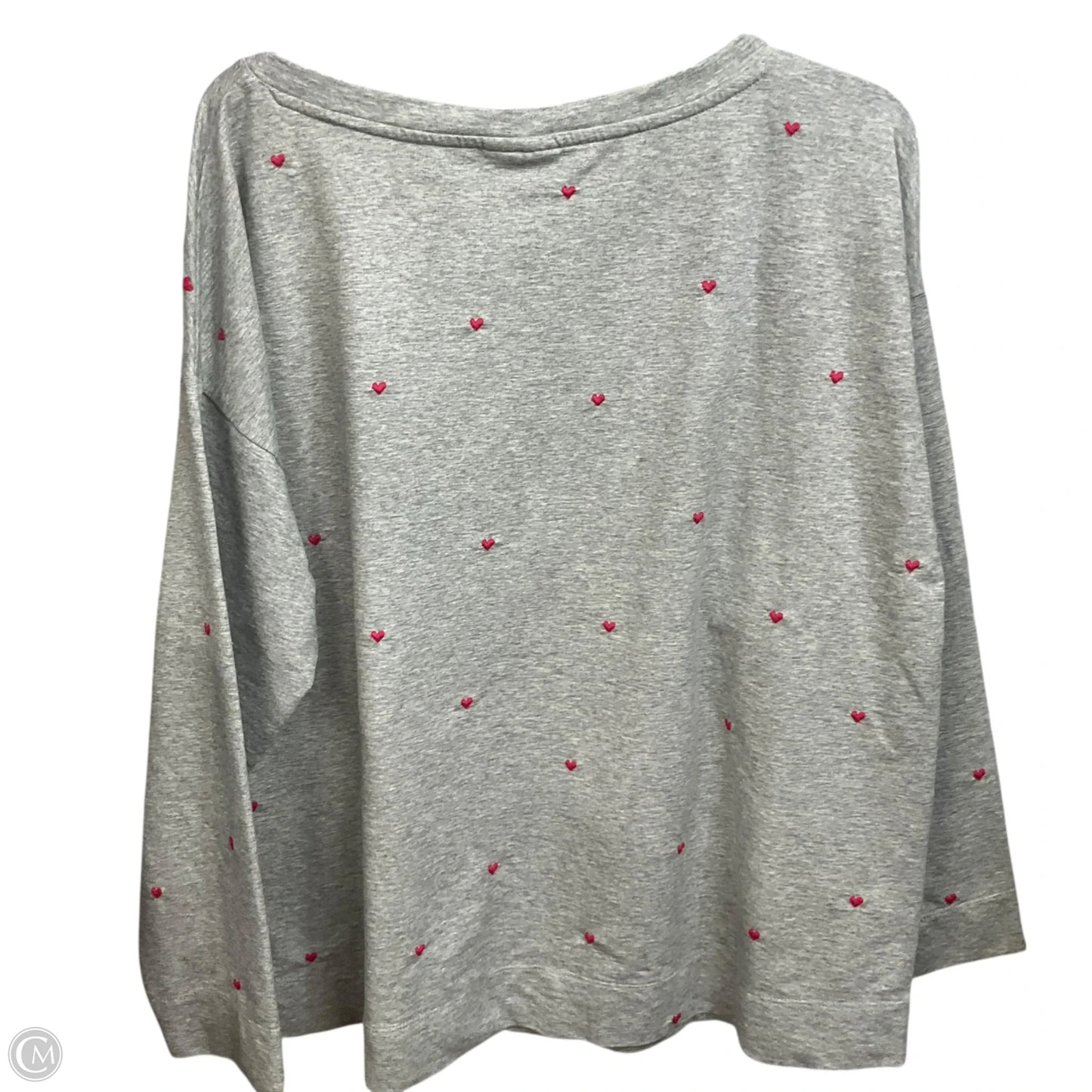 Top Long Sleeve Basic By J. Jill In Grey & Pink, Size: Xl