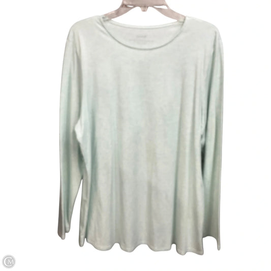 Top Long Sleeve Basic By Pure Jill In Aqua, Size: Xl