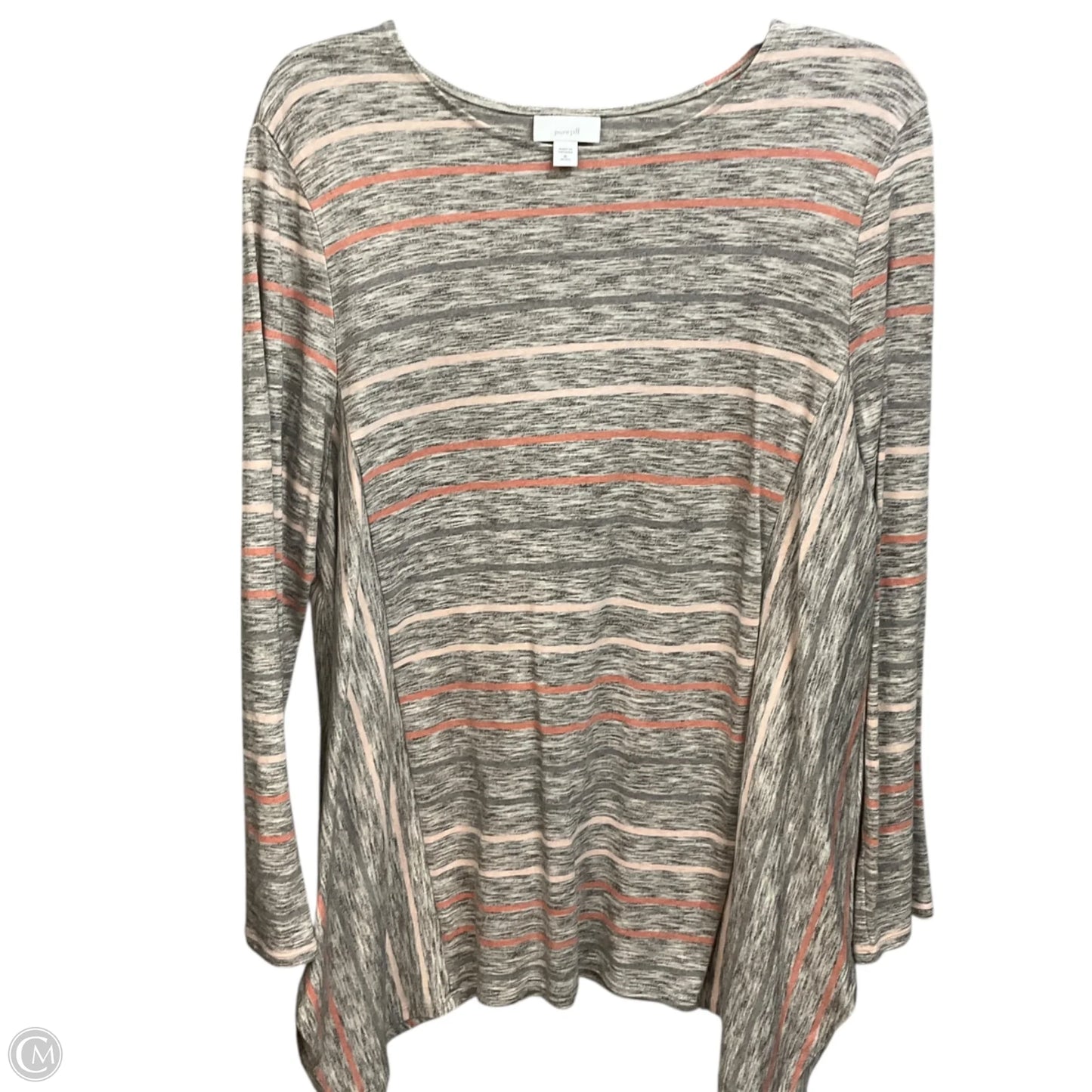 Top Long Sleeve Basic By J. Jill In Striped Pattern, Size: Xlp