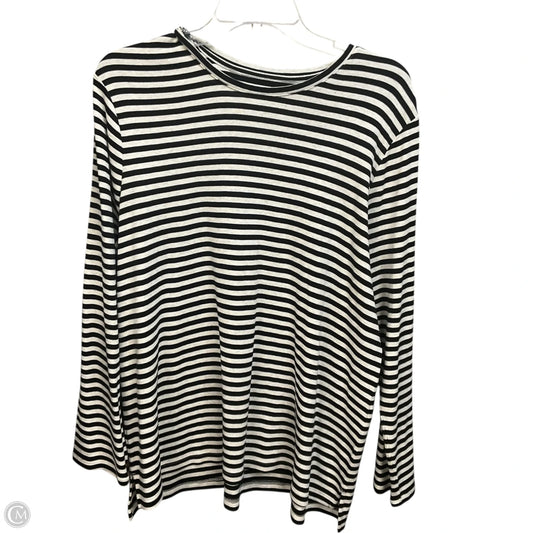 Top Long Sleeve Basic By J. Jill In Striped Pattern, Size: Xl