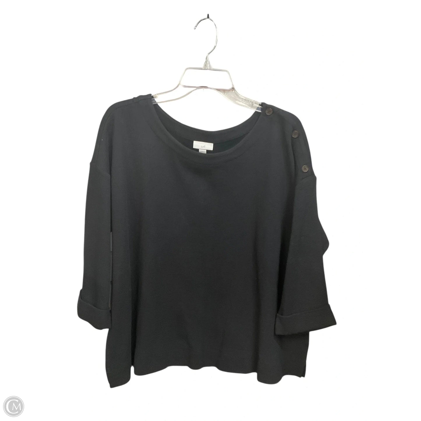 Top 3/4 Sleeve Basic By J. Jill In Black, Size: Xl