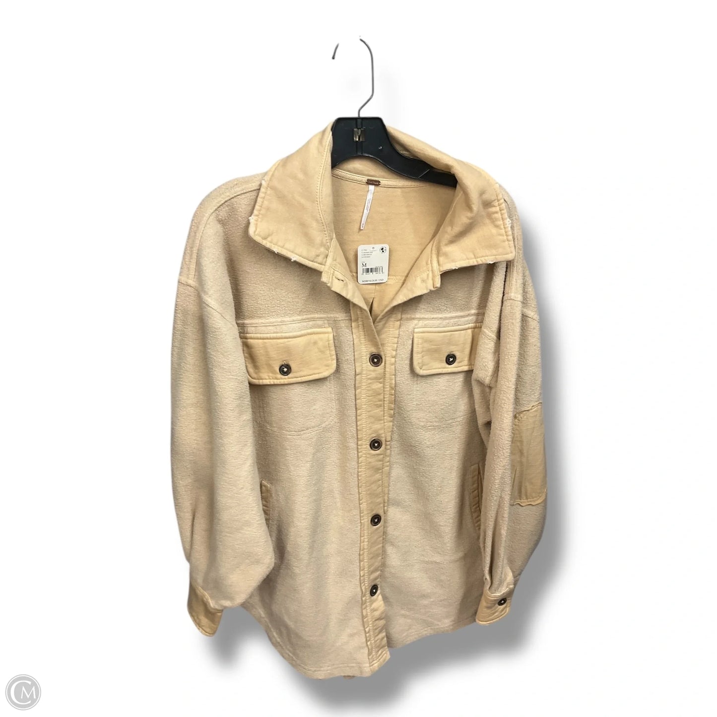 Jacket Shirt By Free People In Tan, Size: M