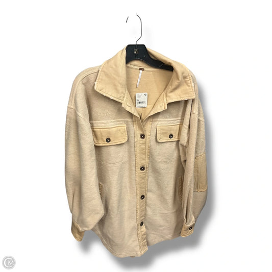Jacket Shirt By Free People In Tan, Size: M