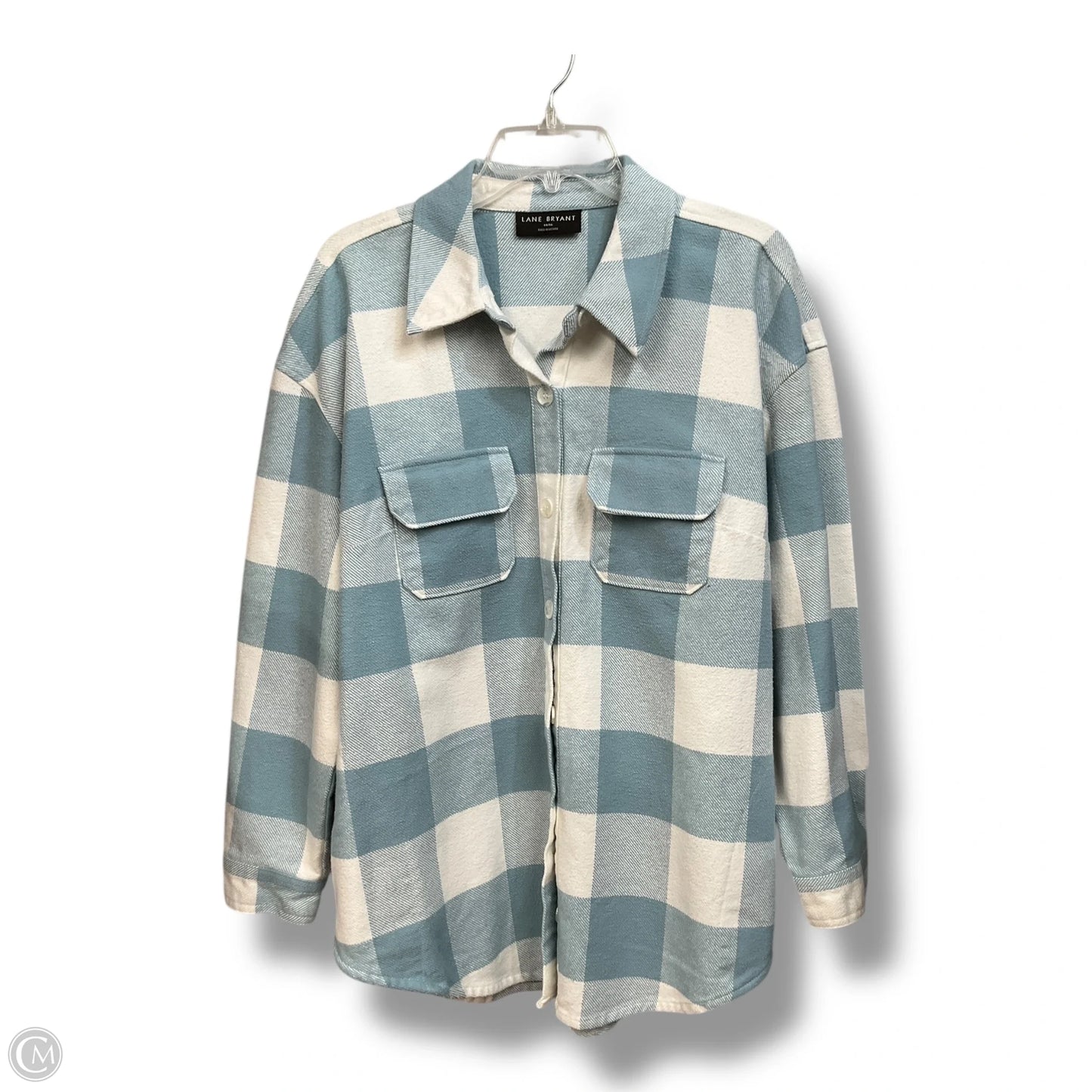 Jacket Shirt By Lane Bryant In Plaid Pattern, Size: Xl
