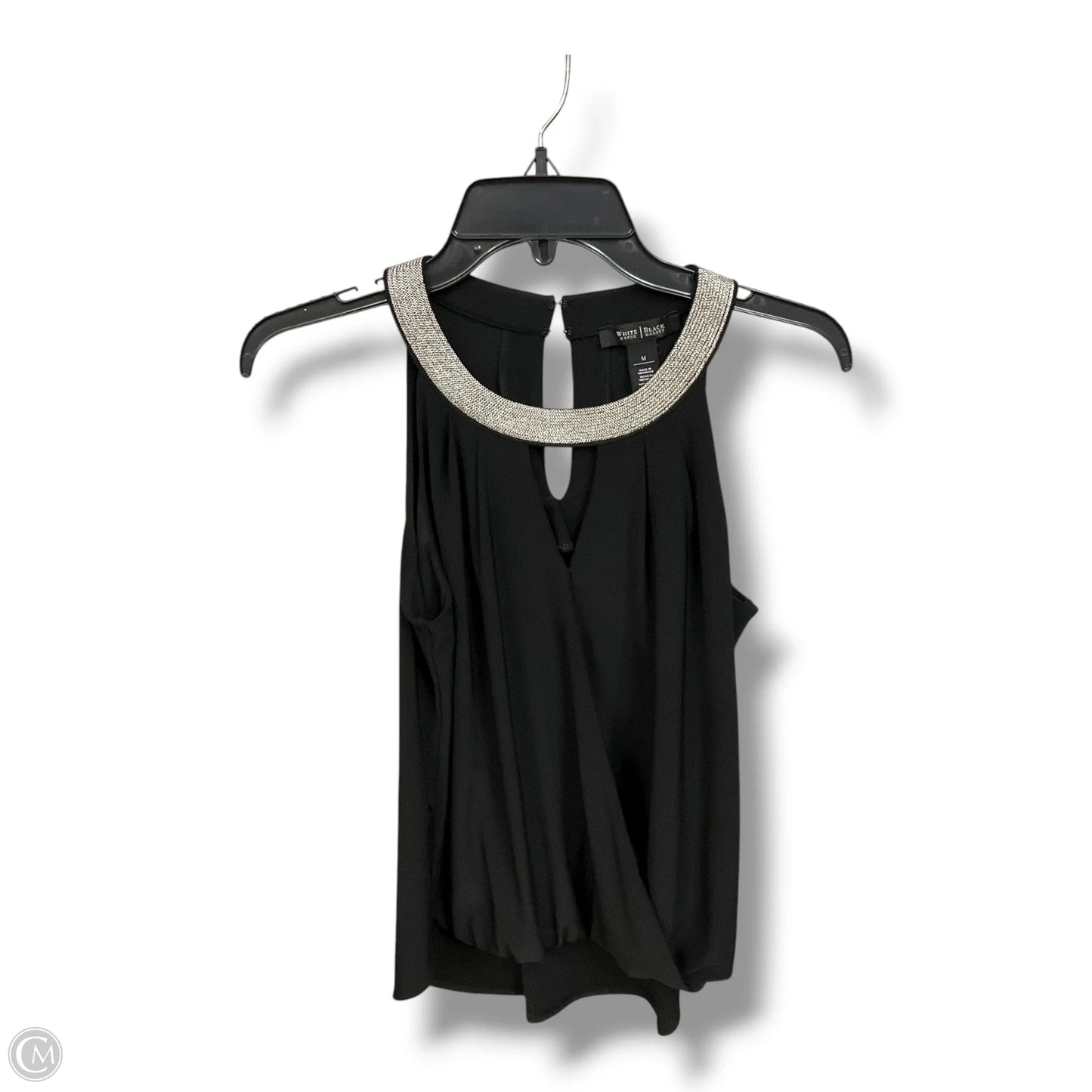 Top Sleeveless By White House Black Market In Black & Silver, Size: M