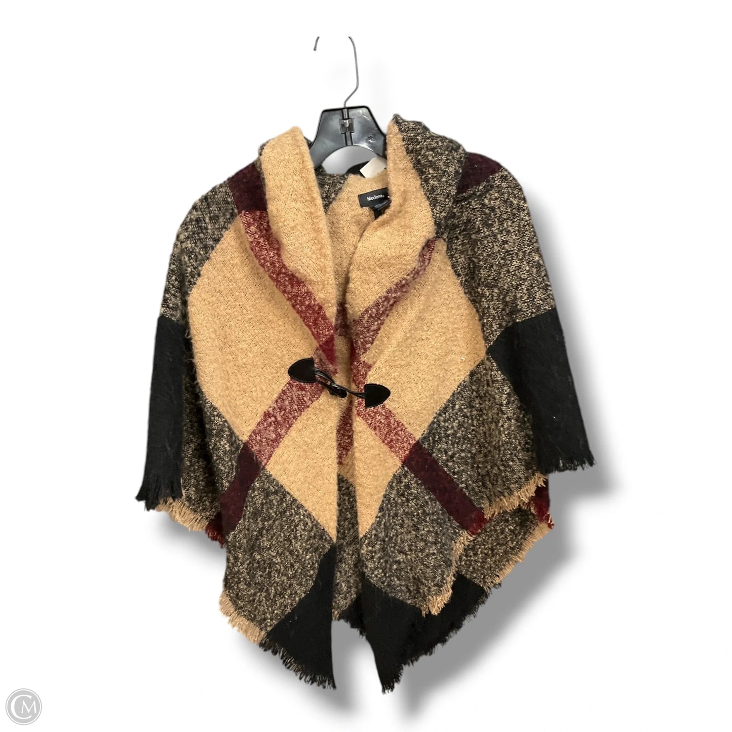 Shawl By Clothes Mentor In Plaid Pattern, Size: Osfm
