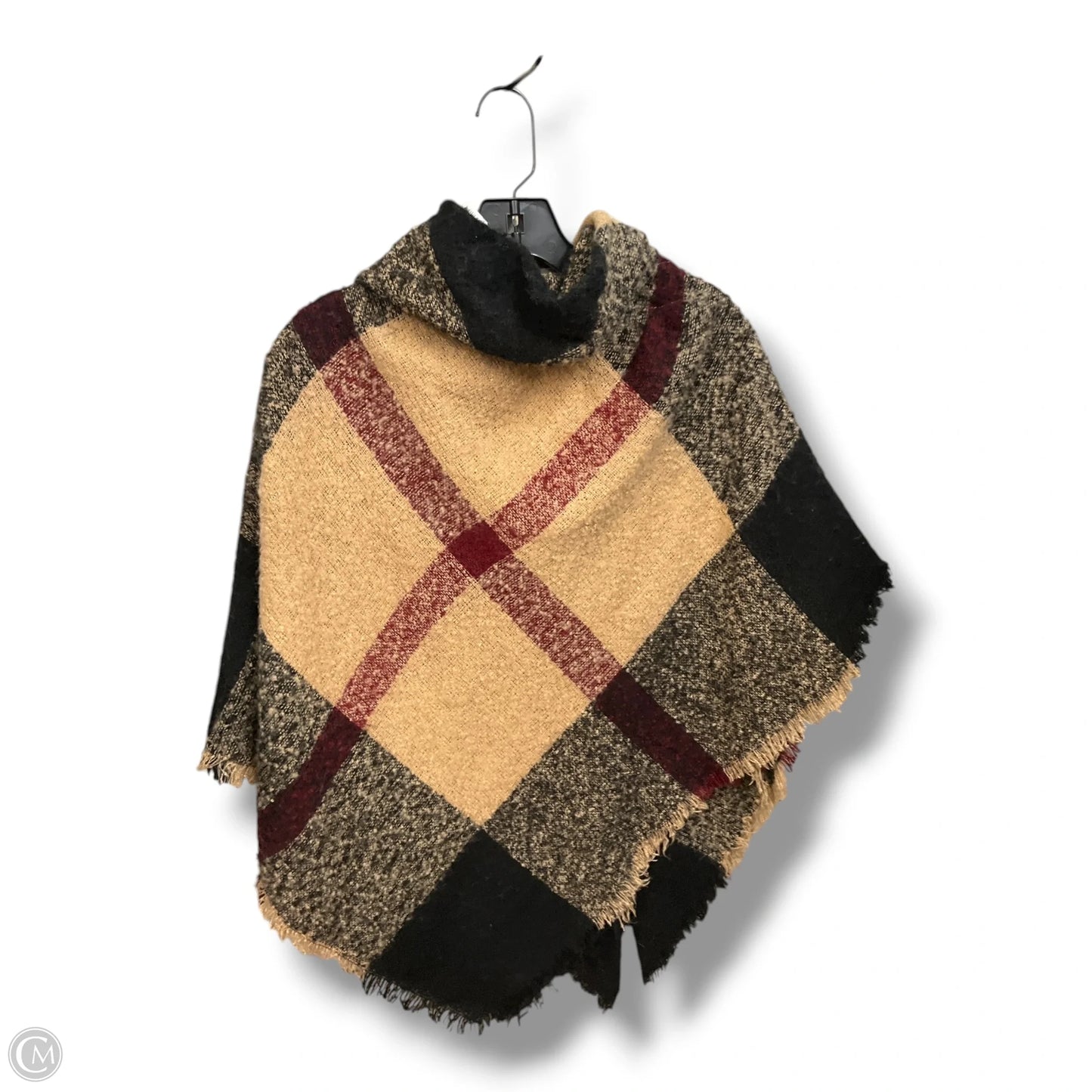 Shawl By Clothes Mentor In Plaid Pattern, Size: Osfm
