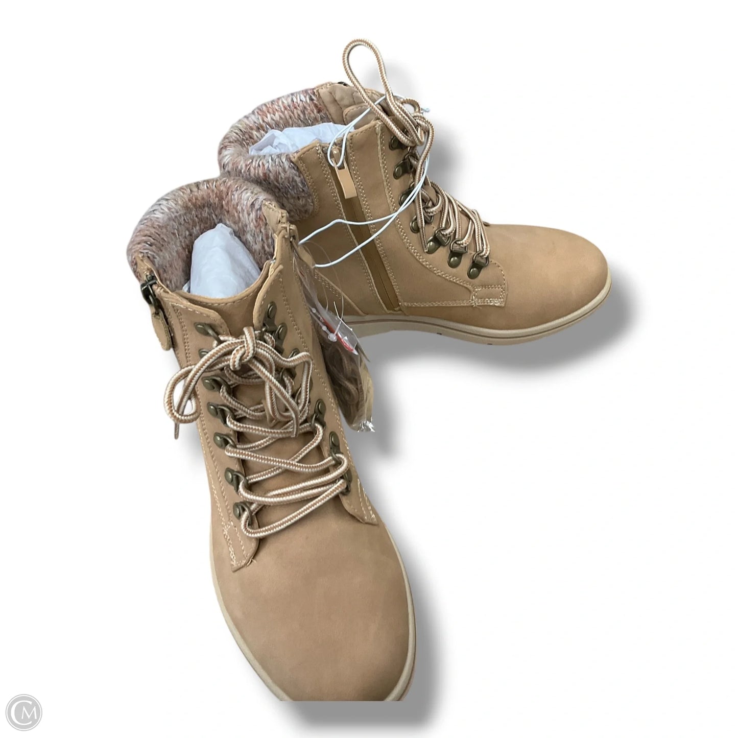 Boots Ankle Heels By Torrid In Tan, Size: 8