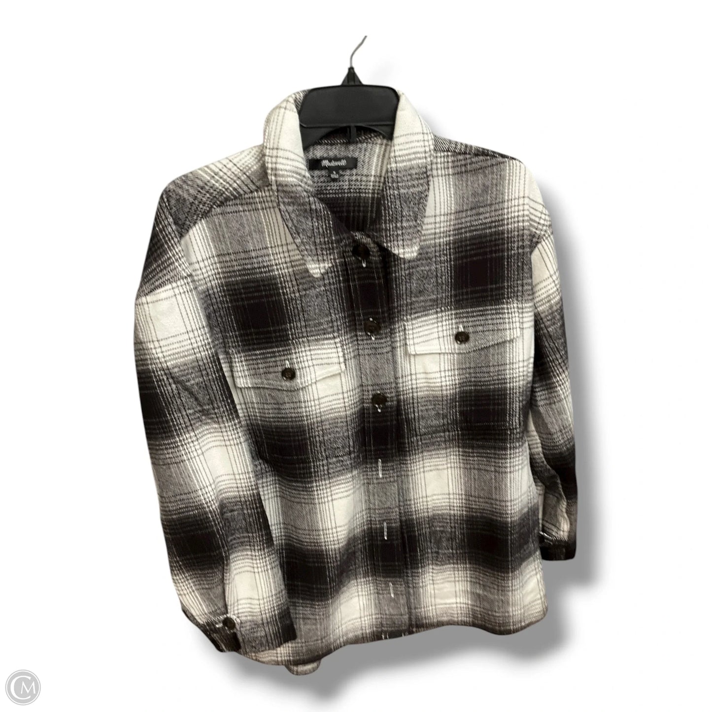 Jacket Shirt By Madewell In Plaid Pattern, Size: S