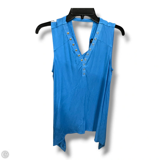 Top Sleeveless By Antthony In Blue, Size: S