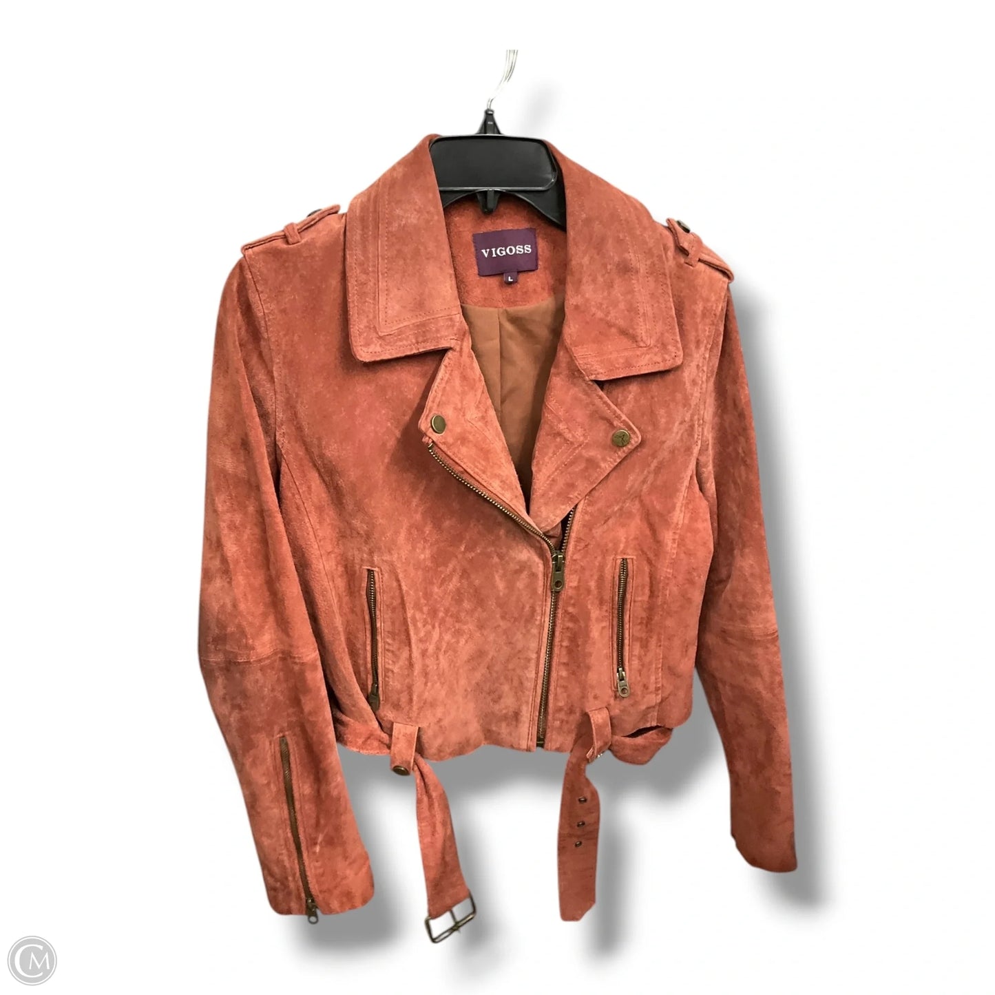 Jacket Moto By Vigoss In Pink, Size: L