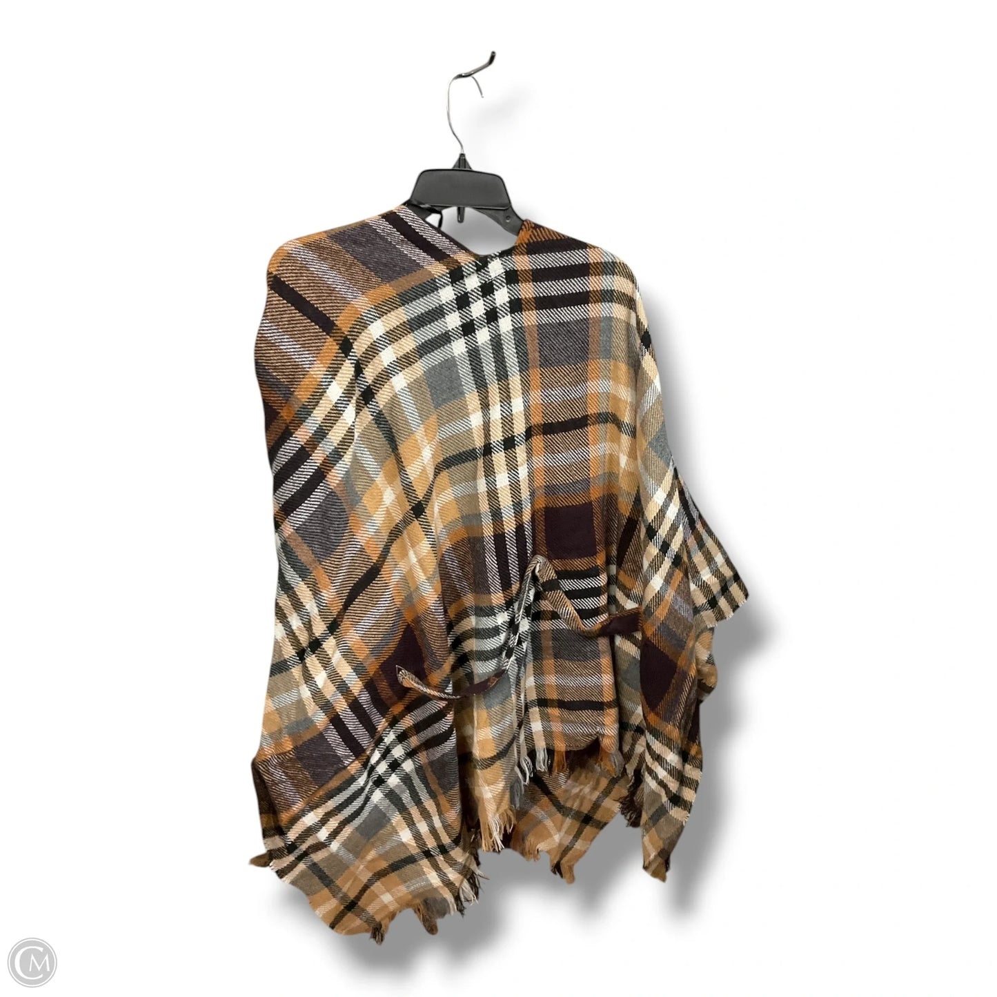 Shawl By David And Young In Plaid Pattern, Size: Osfm