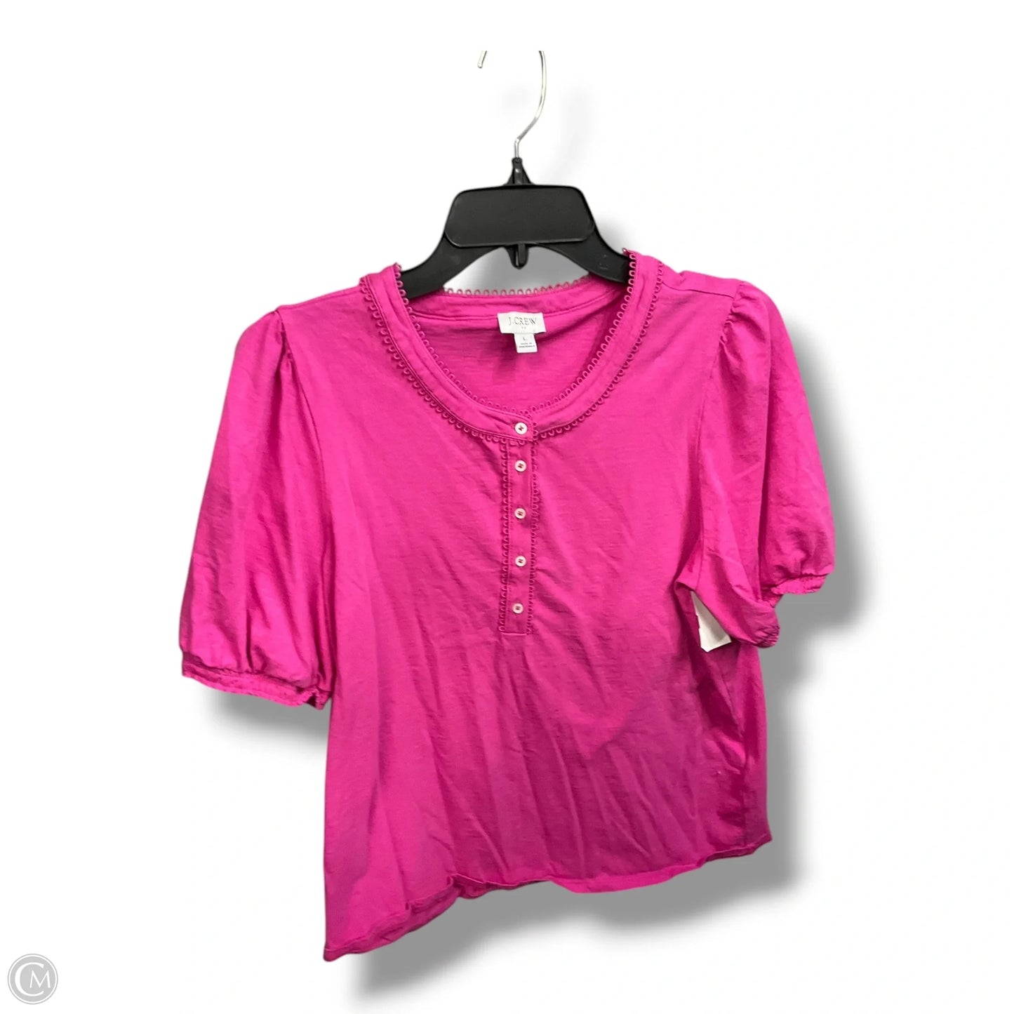 Top Short Sleeve By J. Crew In Pink, Size: L