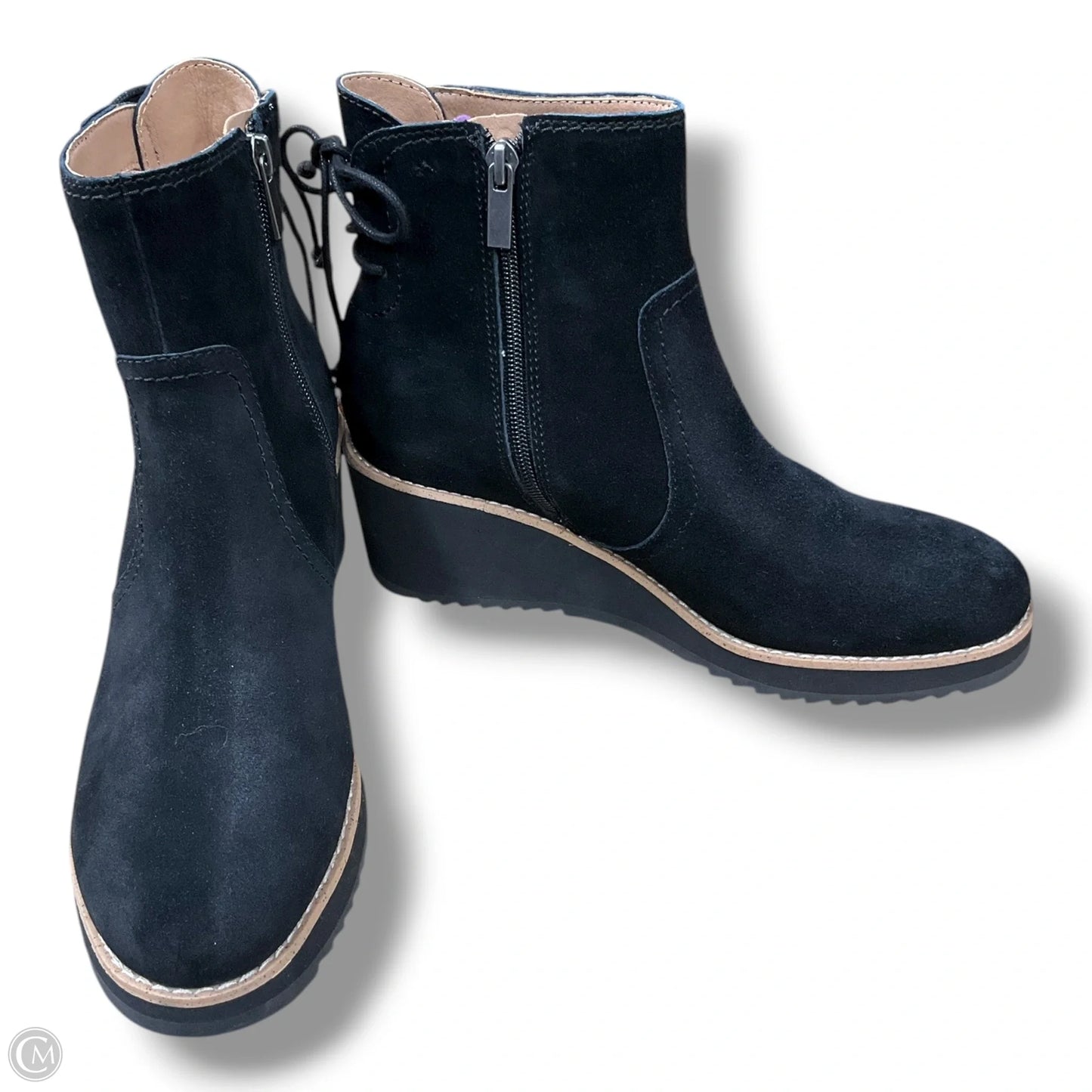 Boots Ankle Heels By Earth In Black, Size: 9