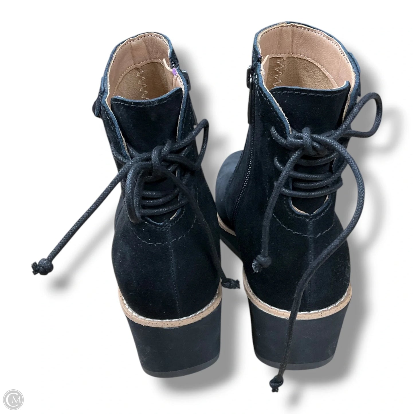 Boots Ankle Heels By Earth In Black, Size: 9