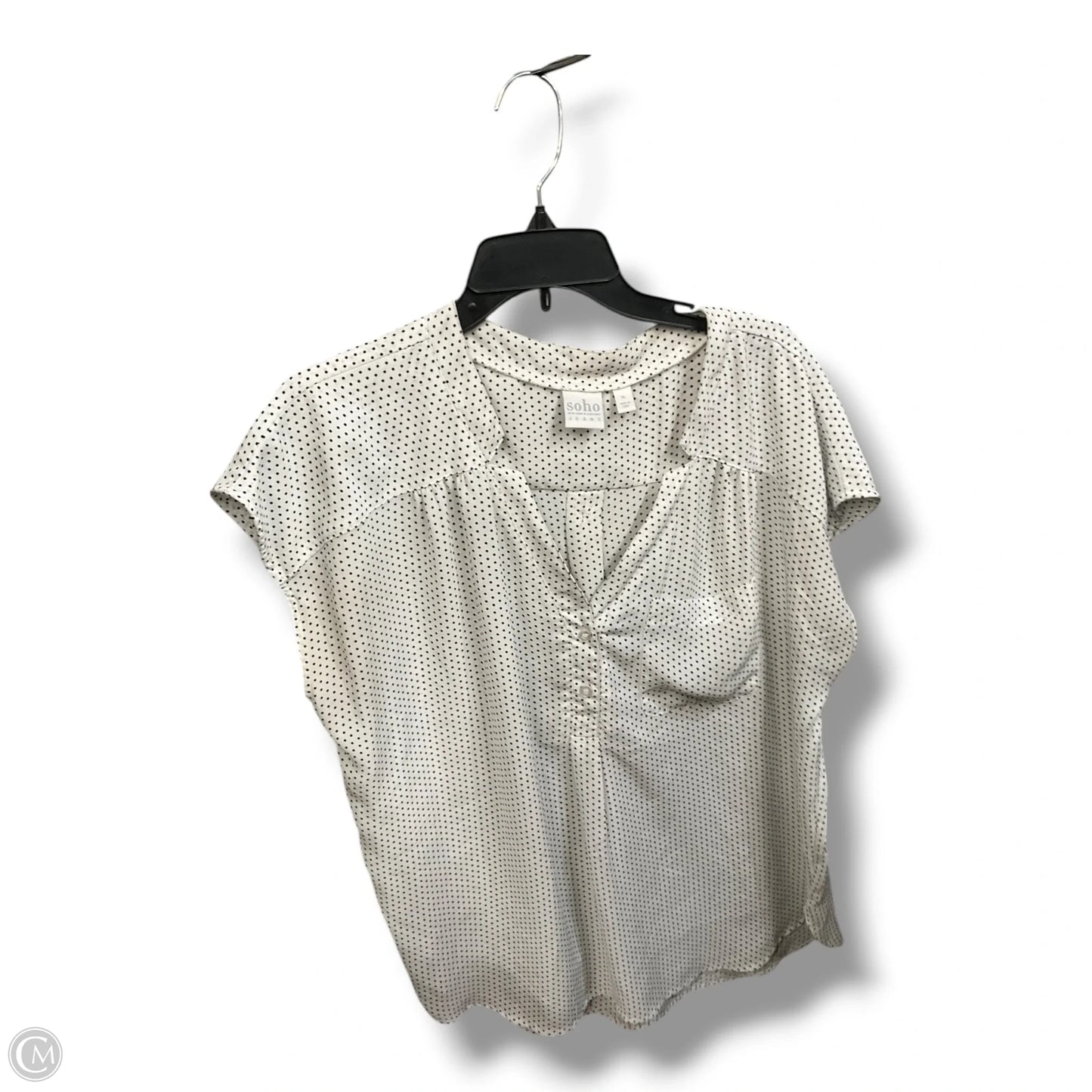 Top Sleeveless By Soho Apparel In Polkadot Pattern, Size: Xl