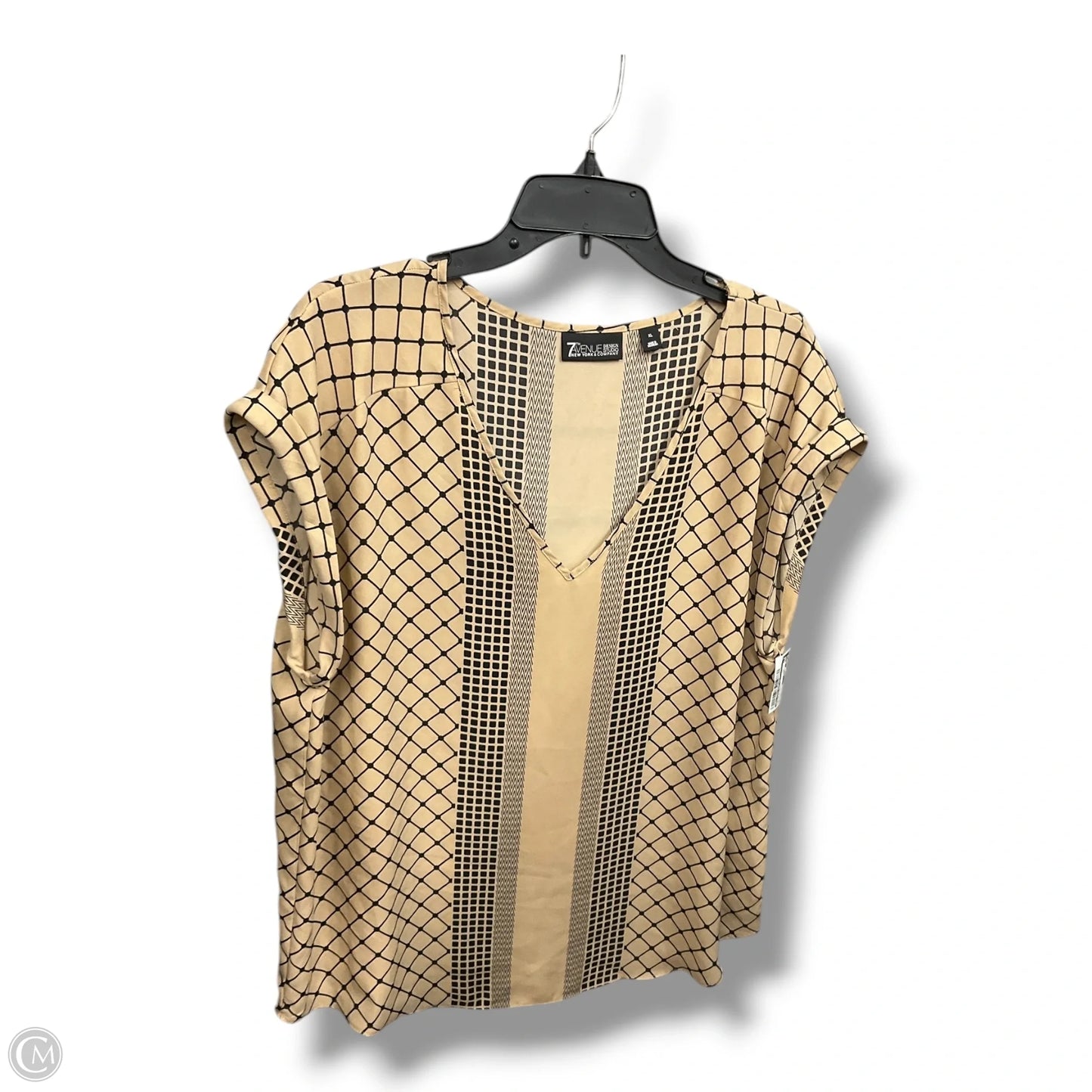 Top Sleeveless By New York And Co In Black & Tan, Size: Xl