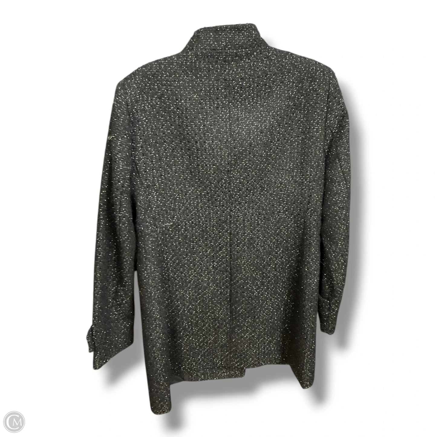 Coat Peacoat By Ann Taylor In Black & Gold, Size: S