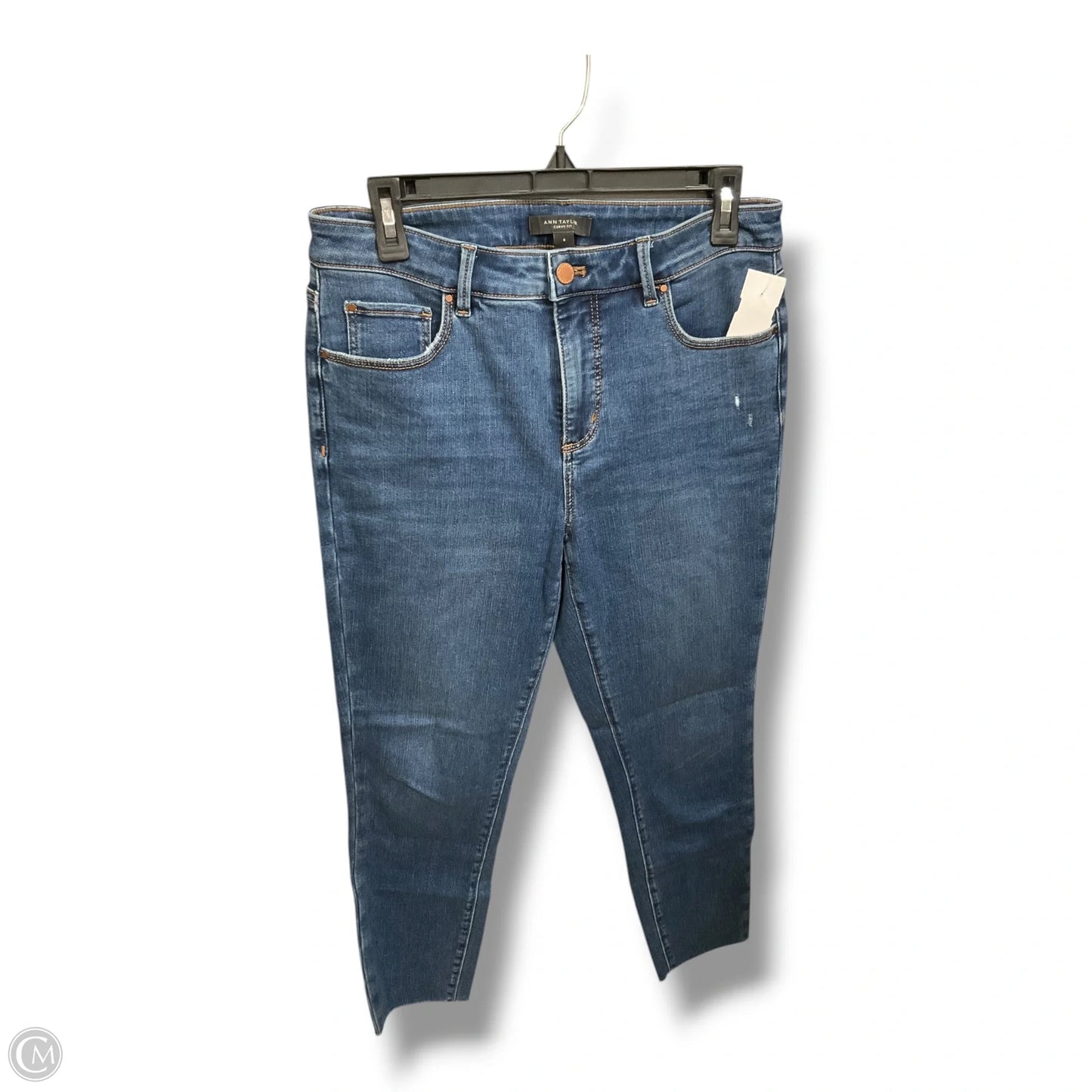 Jeans Skinny By Ann Taylor In Blue Denim, Size: 8