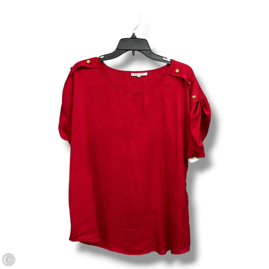 Top Sleeveless Basic By Clothes Mentor In Red, Size: 1x