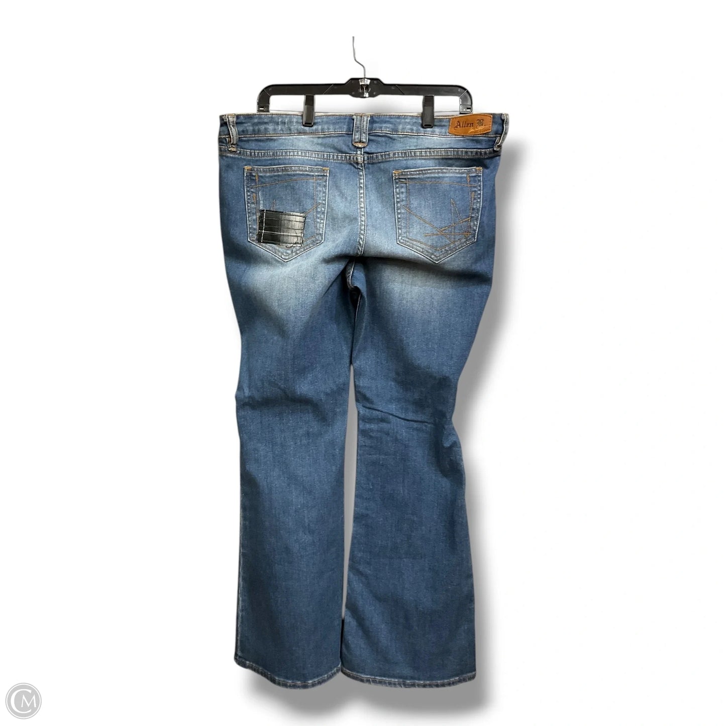 Jeans Flared By Allen B In Blue Denim, Size: 16