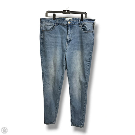 Jeans Skinny By Fashion Nova In Blue Denim, Size: 18