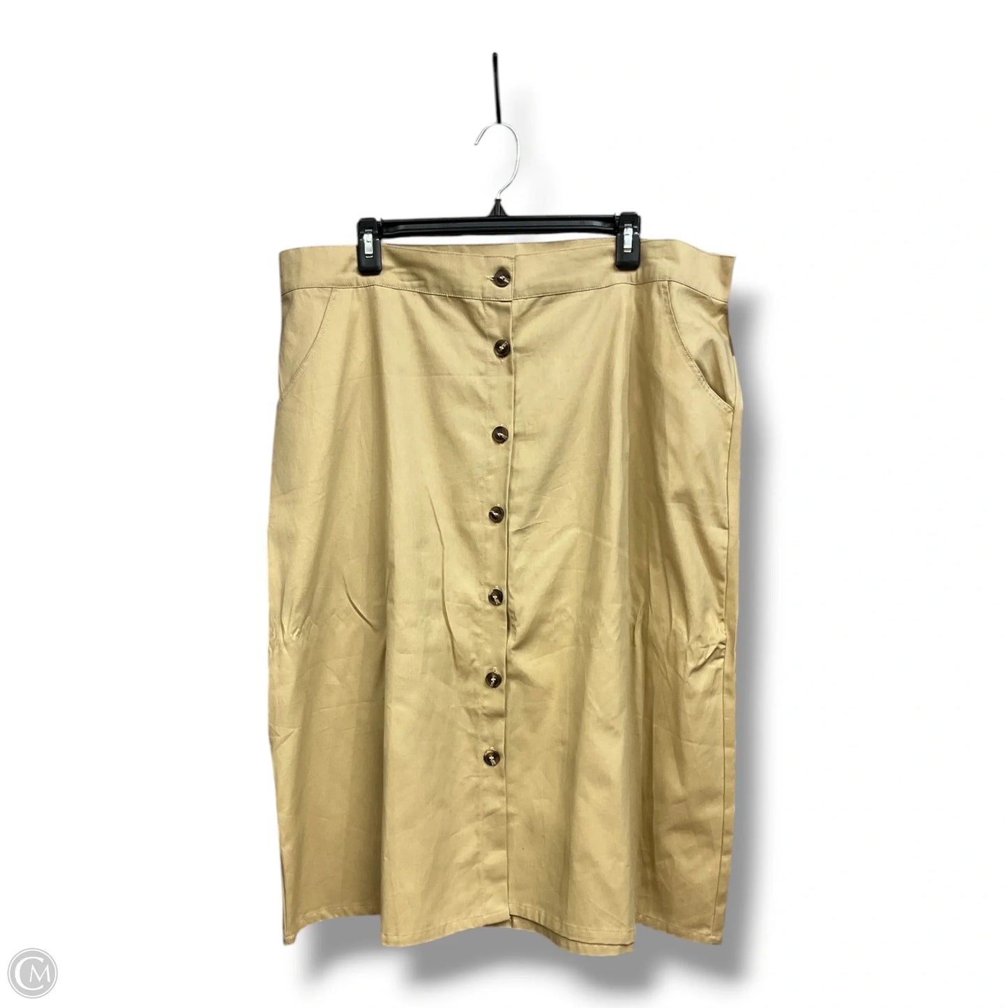 Skirt Midi By Jennifer Lauren In Tan, Size: 18