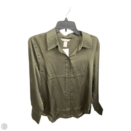 Blouse Long Sleeve By H&m In Green, Size: M