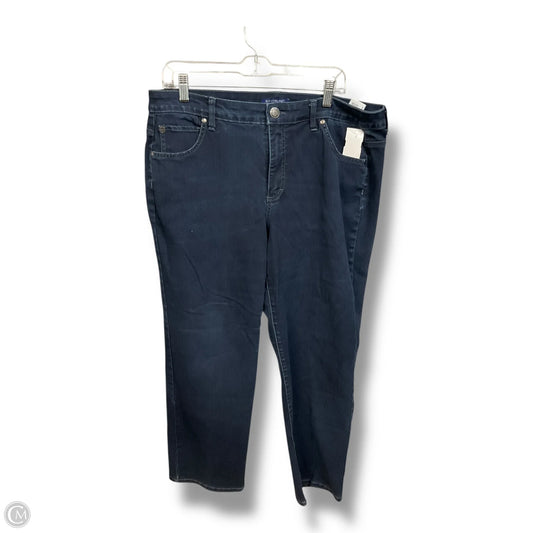 Jeans Straight By Bandolino In Blue Denim, Size: 16