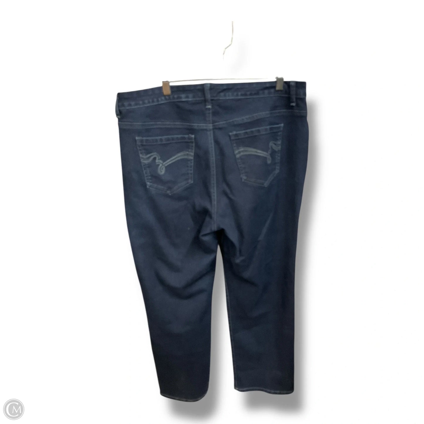 Jeans Straight By Bandolino In Blue Denim, Size: 16