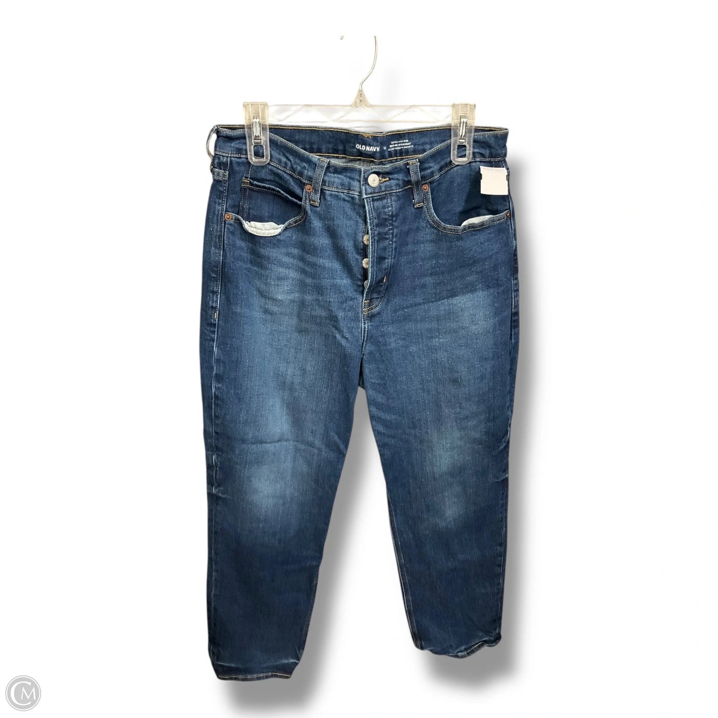 Jeans Straight By Old Navy In Blue Denim, Size: 12