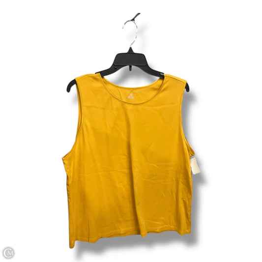 Top Sleeveless Basic By Cj Banks In Yellow, Size: 2x