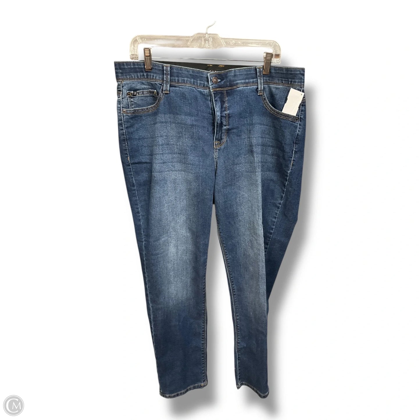 Jeans Skinny By Curve Appeal In Blue Denim, Size: 16