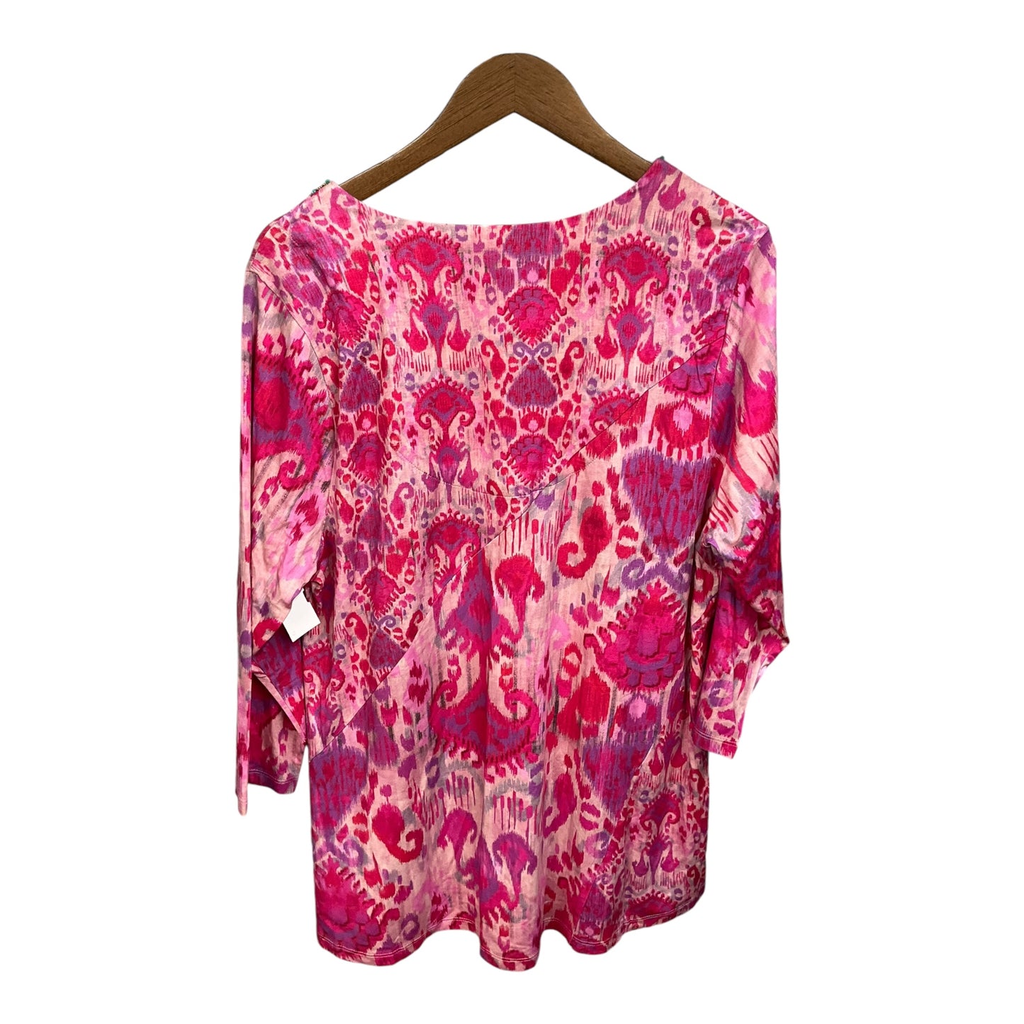 Top 3/4 Sleeve By Soft Surroundings In Pink, Size: 1x