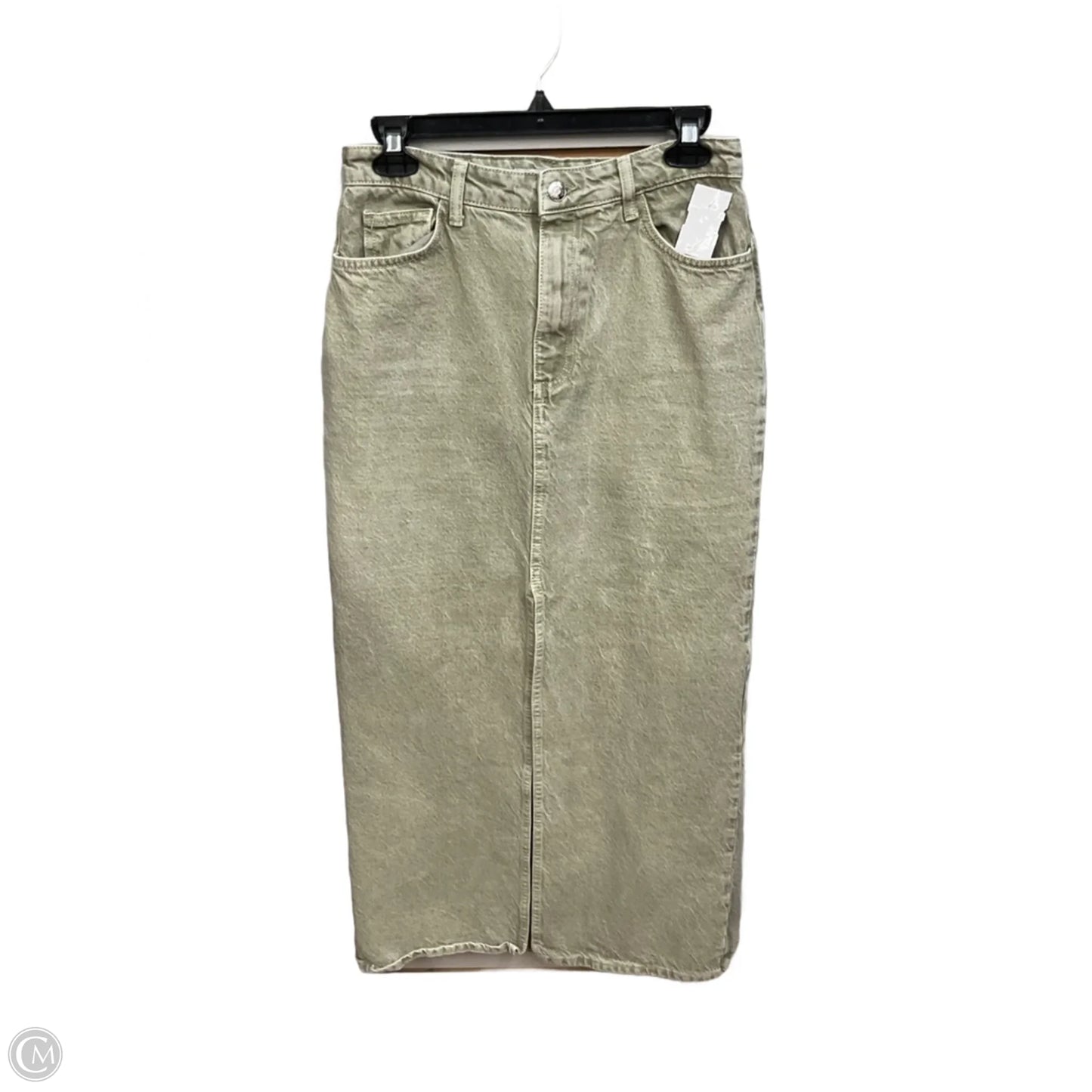 Skirt Maxi By Zara In Green Denim, Size: 4