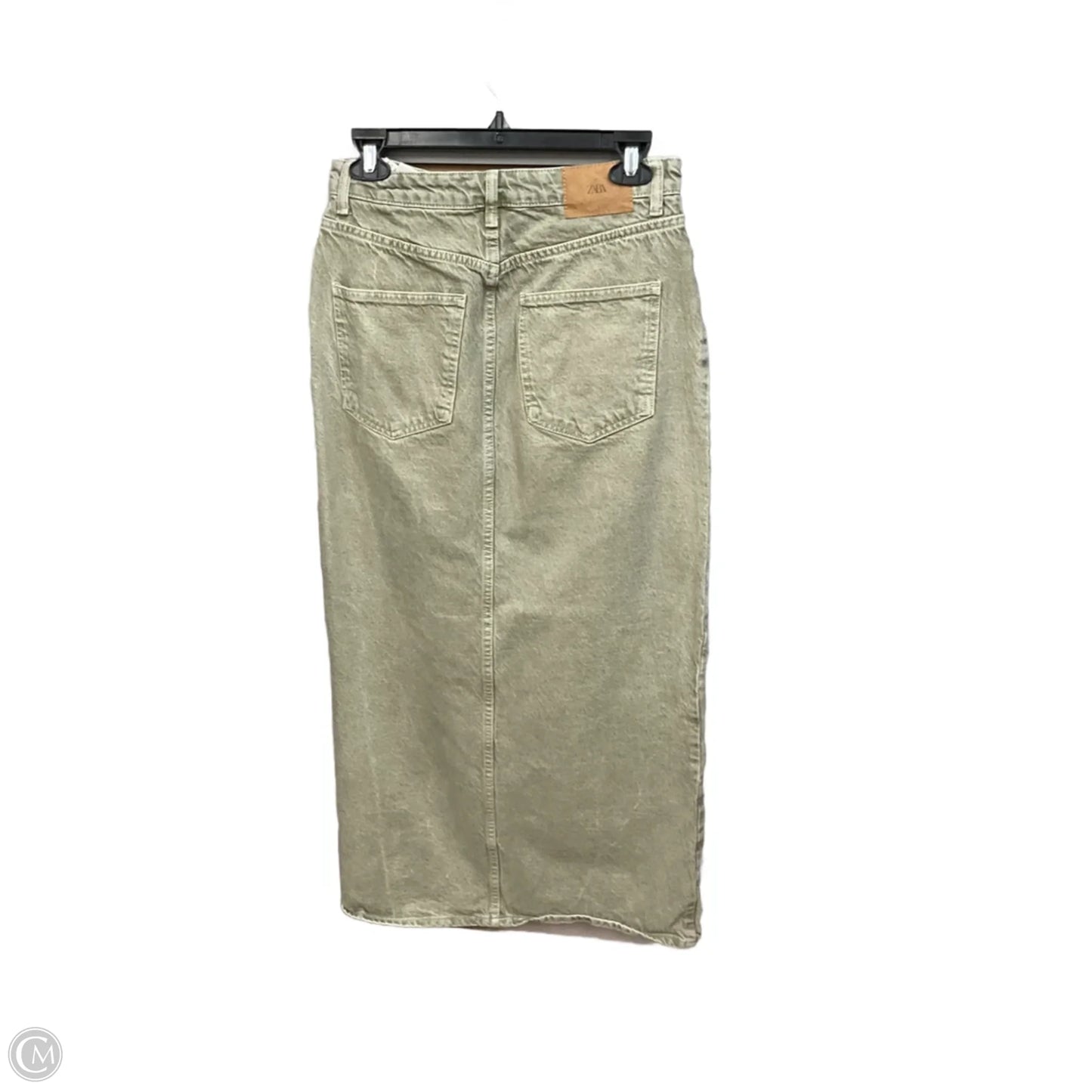 Skirt Maxi By Zara In Green Denim, Size: 4