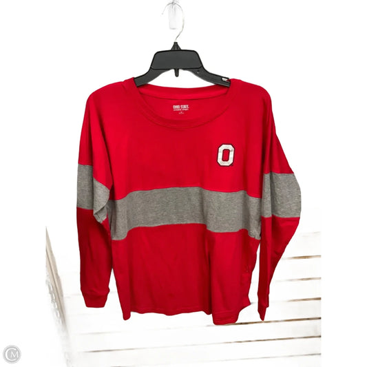 Top Long Sleeve By Clothes Mentor In Grey & Red, Size: M