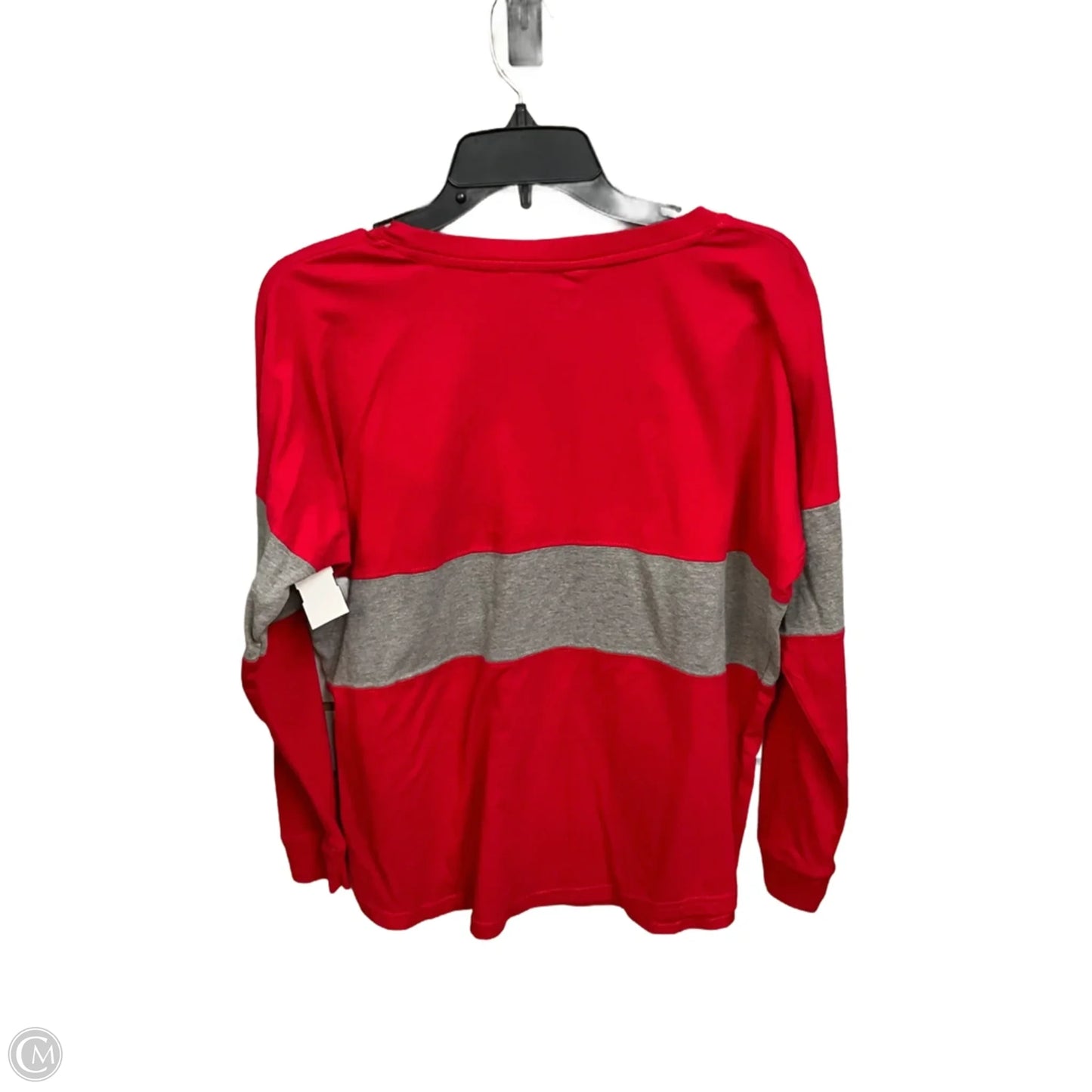 Top Long Sleeve By Clothes Mentor In Grey & Red, Size: M