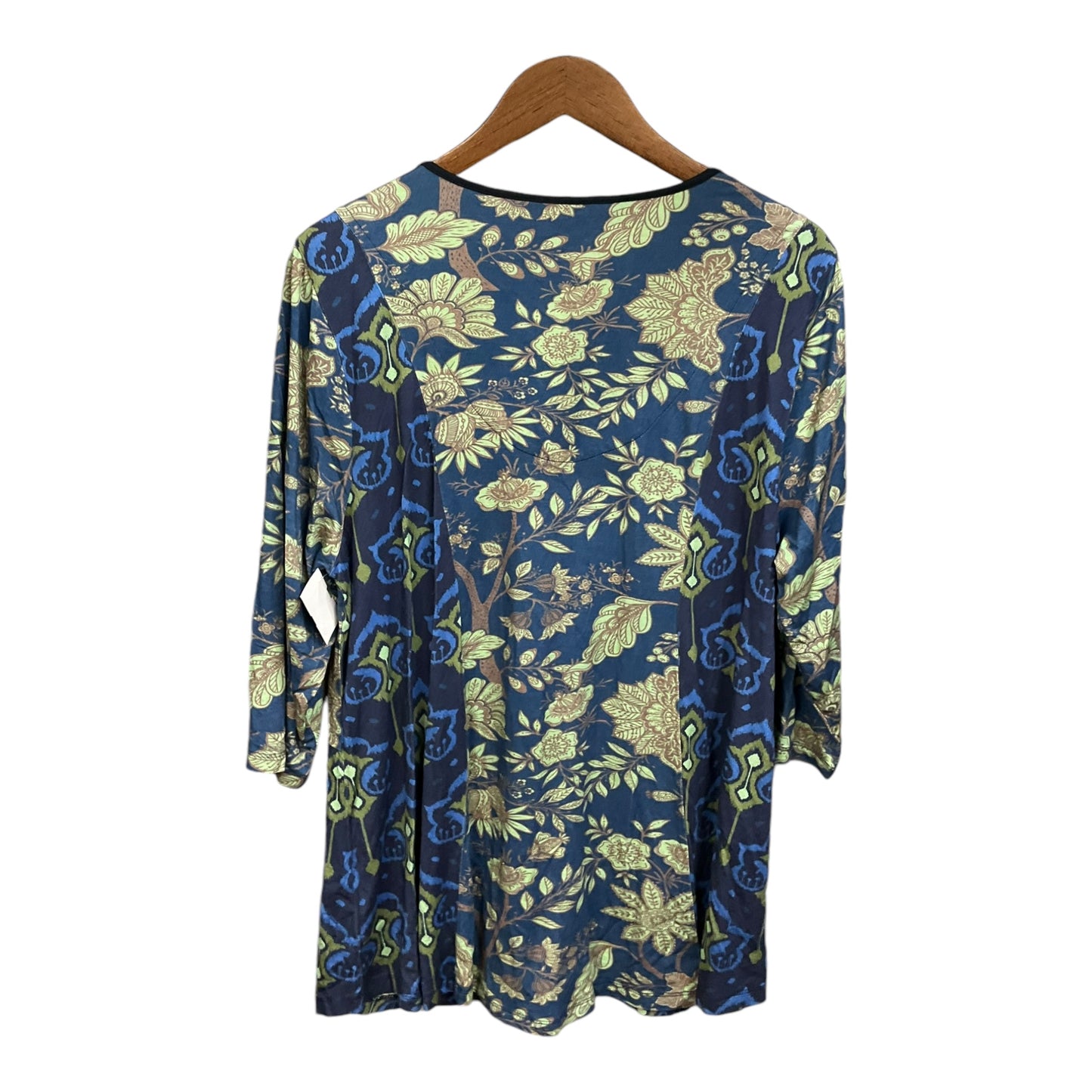 Top 3/4 Sleeve By Soft Surroundings In Blue, Size: 1x