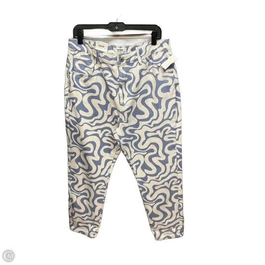 Jeans Straight By Cotton On In Blue & White, Size: 12