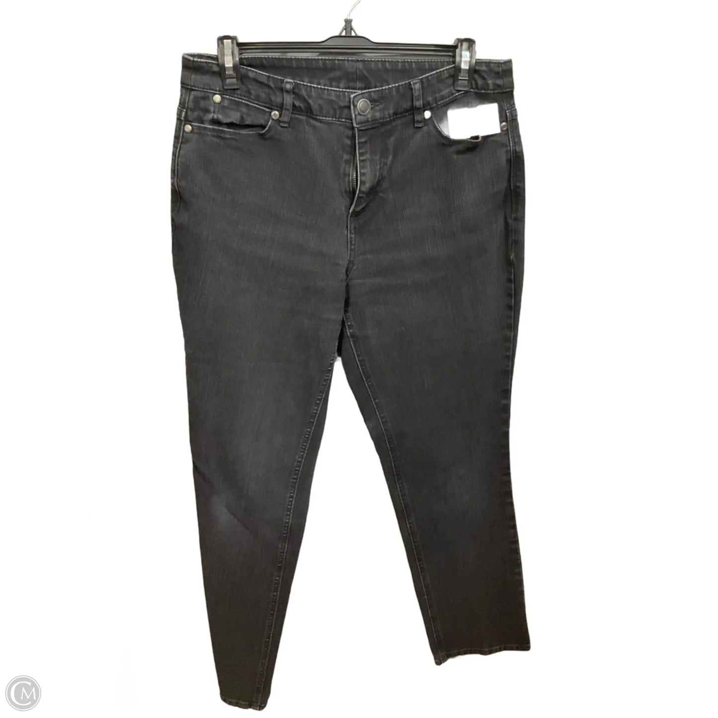 Jeans Skinny By Christopher And Banks In Black Denim, Size: 6
