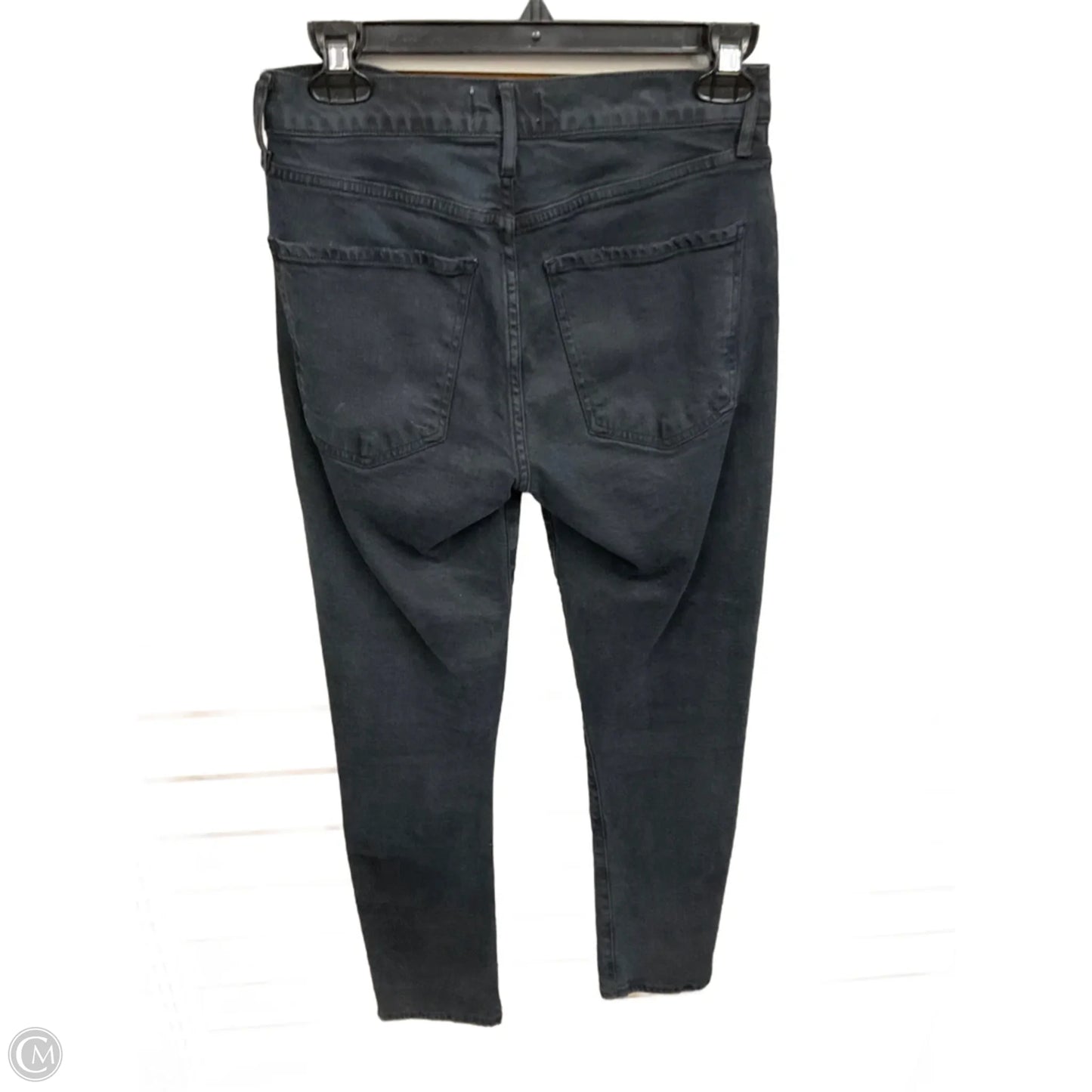 Jeans Skinny By Agolde In Black Denim, Size: 0