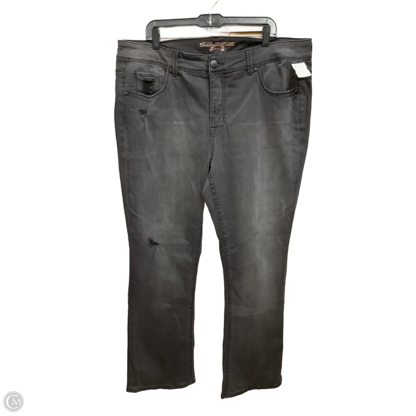 Jeans Boot Cut By Melissa Mccarthy In Black Denim, Size: 20