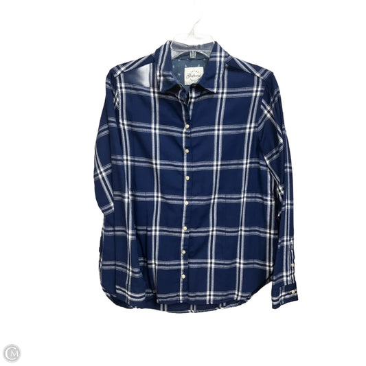 Top Long Sleeve By Jachs Girlfirend In Plaid Pattern, Size: S