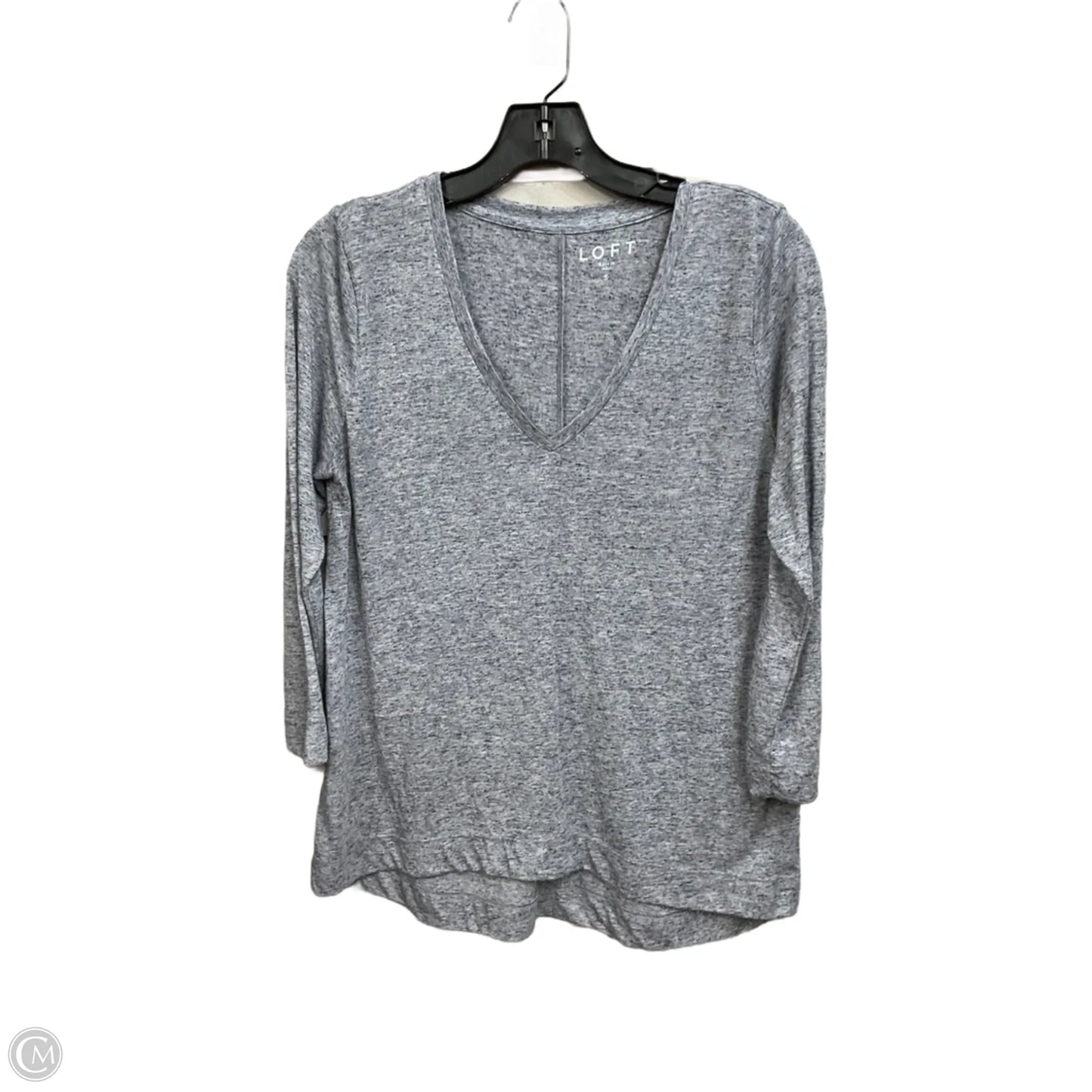 Top 3/4 Sleeve Basic By Loft In Grey, Size: S