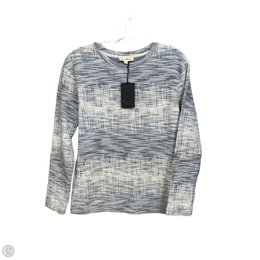 Top Long Sleeve By Jane And Delancey In Blue & White, Size: S