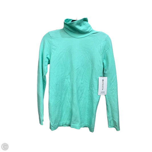 Athletic Top Long Sleeve Collar By Athleta In Green, Size: M