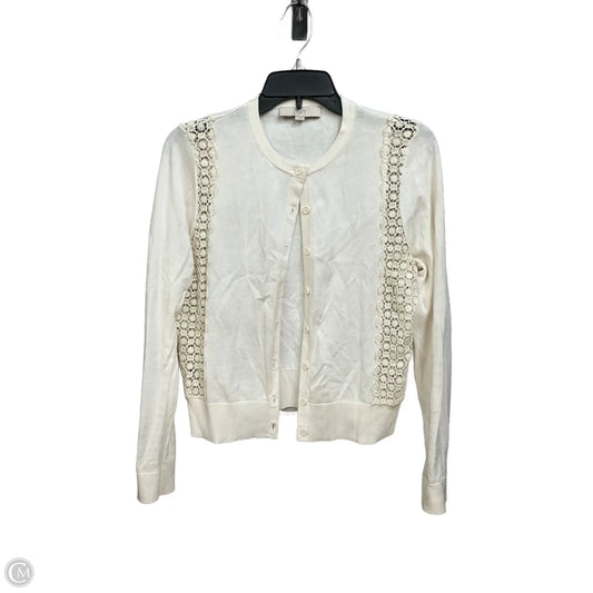 Cardigan By Loft In Cream, Size: S