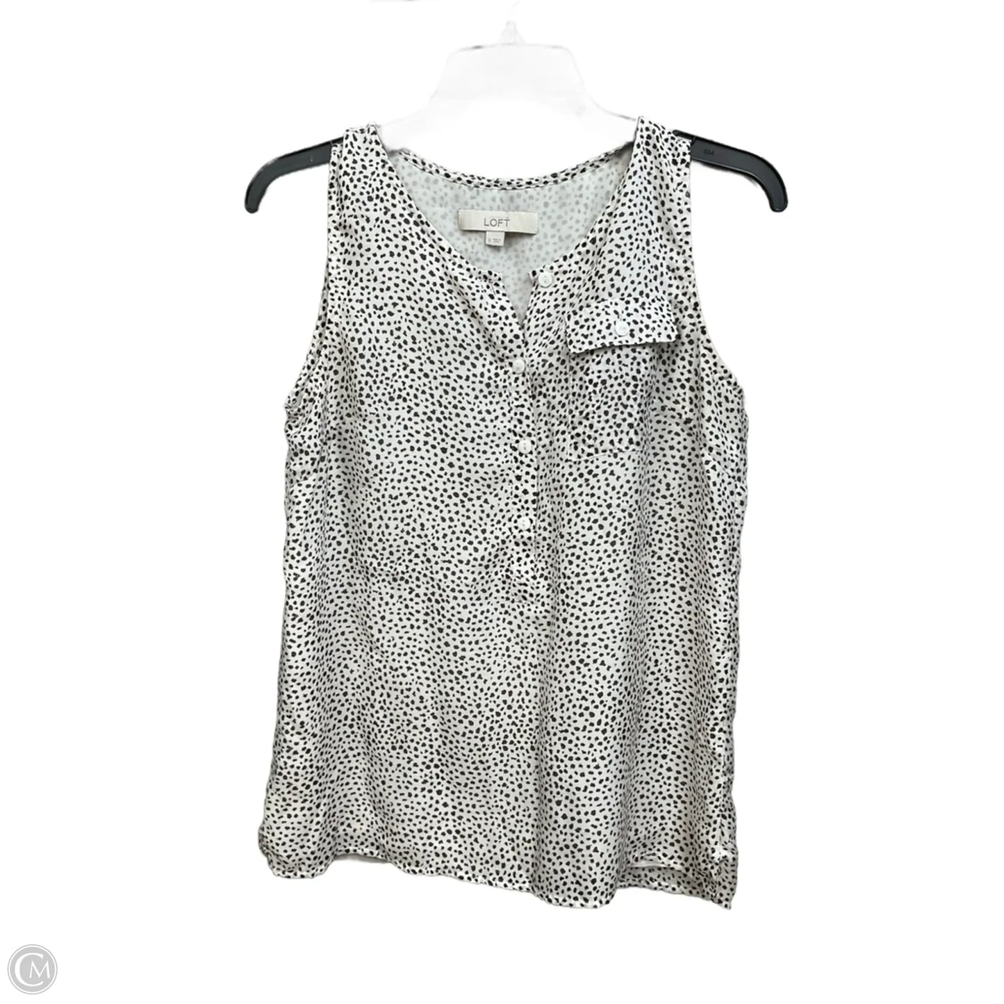 Top Sleeveless By Loft In Animal Print, Size: S